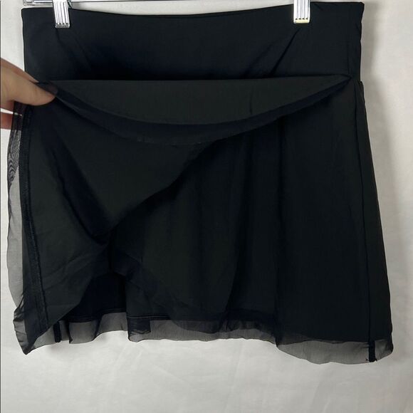 CALIA Women's Mesh Pieced High Rise Skirt M Black - Picture 3 of 6